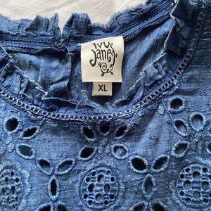ivy jane Blue Eyelet Cotton Women's Top - Ivy Jane